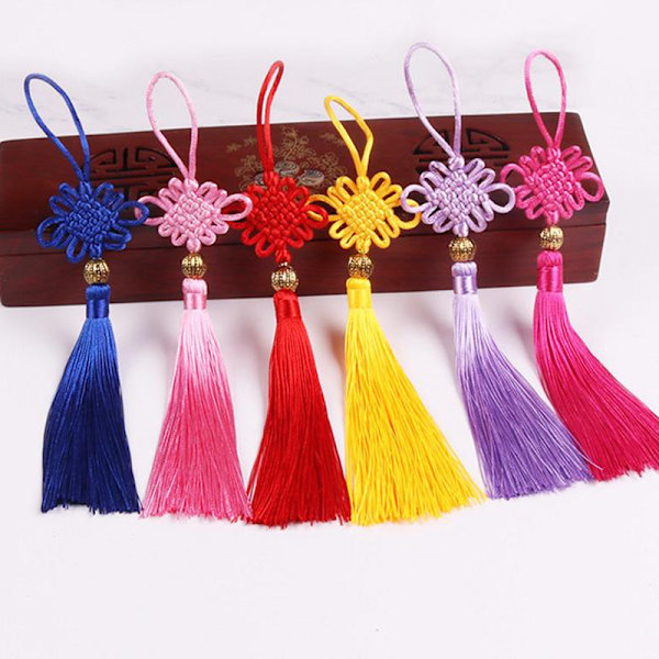 2 st  Knut Jubilant Tassel Heminredning Hänge DIY Hantverk Tas Red
