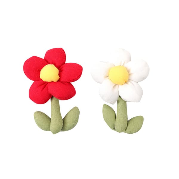 Bomull Puffy Flower Broscher för kvinnor Mode Lapel Pins Red