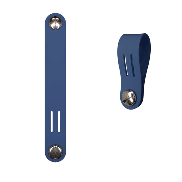 2 STK 105 mm magnetisk silikonkabel Organizer Øretelefon Datakabel purplish blue