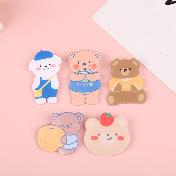 5 stk Kawaii-stil akrylbrosje Studentbrosje Unisex Lapel B 01 random 5pcs