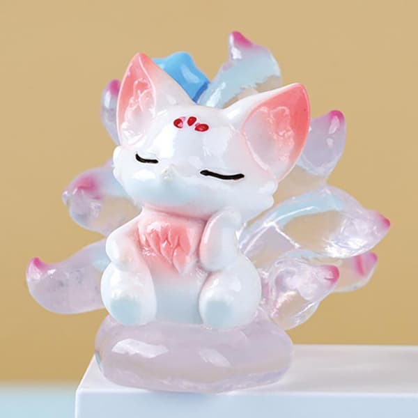 e Nine Tailed Fox Blind Box Figurer Transparent Design För De A5