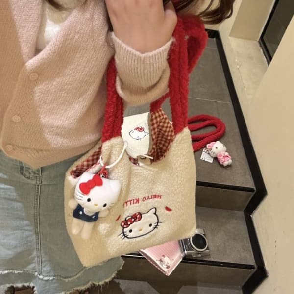 2026 Uusi e Hello Kitty Sherpa-tilkkutäkki Suurikokoinen Naisten A2
