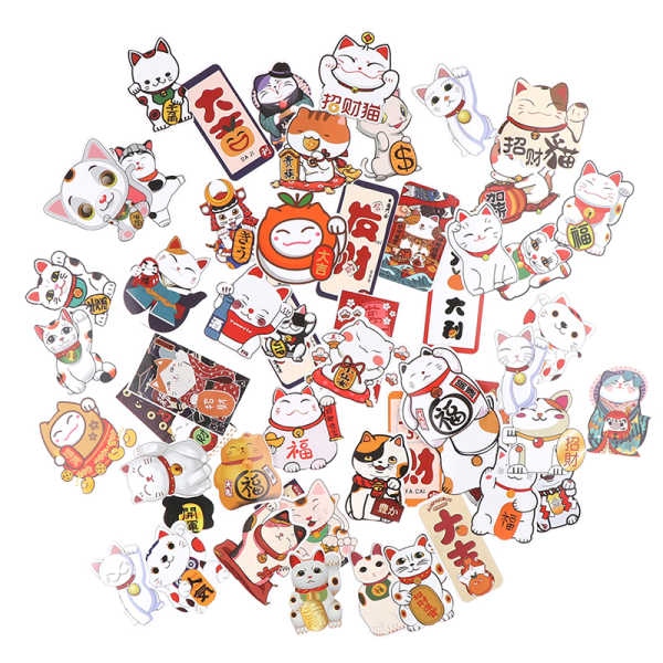 50 stk Lucky Cats Animal Graffiti Sticker Leker Koffert Laptop B