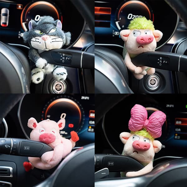Bil Blinkvisker Cartoon Decoration Mini e Piggy Plush Dol A5