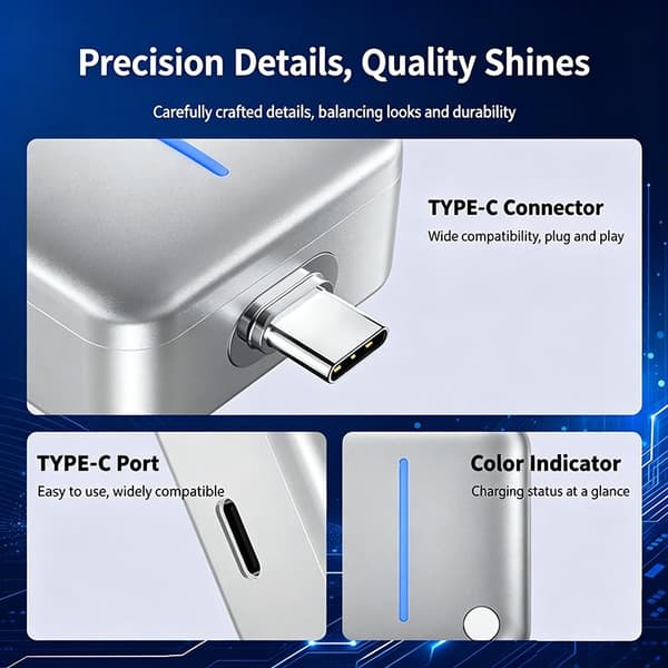 AI Smart Full Charge Disconnecter Type C ylilataussuoja A Silver