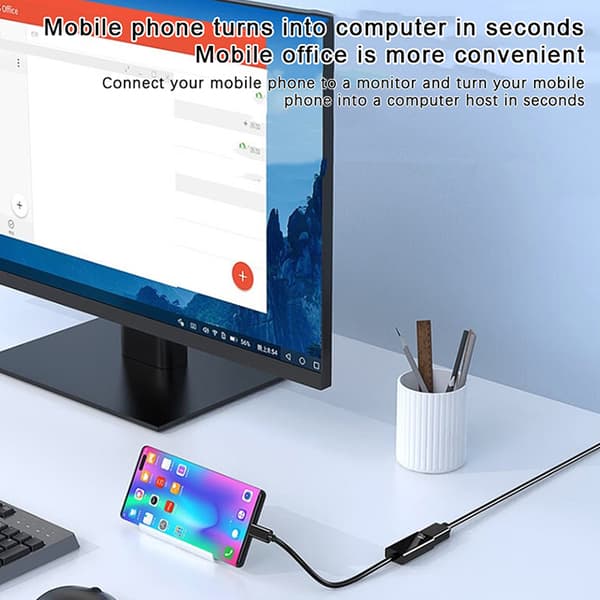 USB C til HDMI-kabel 4K Type C HDMI-konverter til PC Bærbar TV