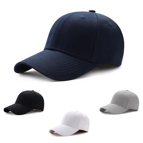 Unisex hat almindelig buet solskærmshat udendørs støvtæt basebal White
