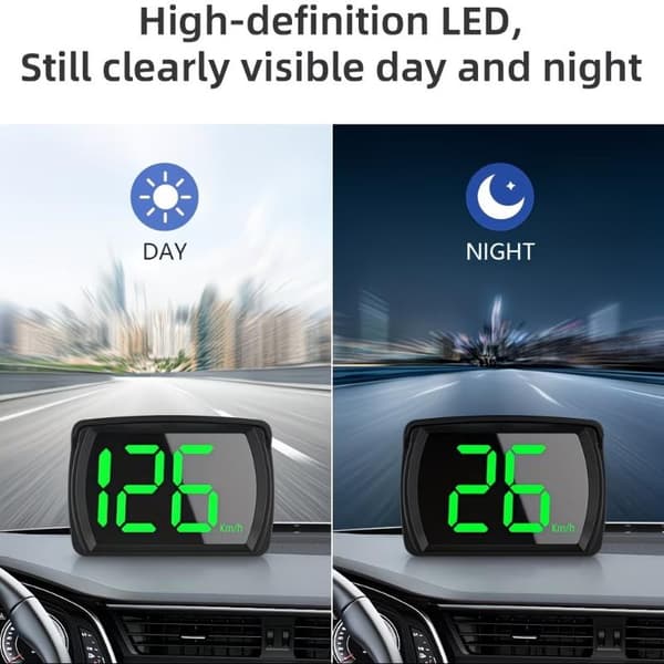 Bil HUD Headup Display KM/T GPS Digital Speedometer Med LED La A1