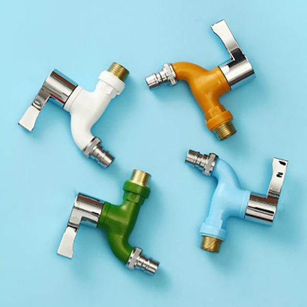 4 farger Kran 1/2" Hann Veggmontert Vaskehine Kran Balc Green