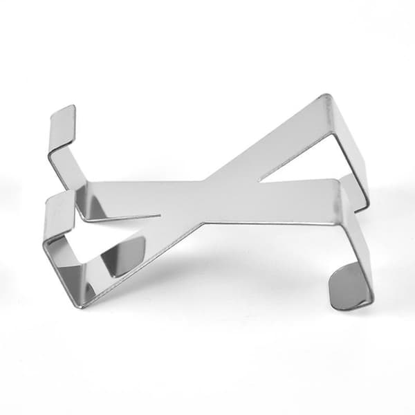 X-formet kleshenger for baderomsskap i rustfritt stål Silver 5pcs
