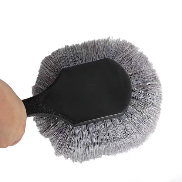 Pyörä- ja rengasharja auton vanteille ja kaikille ulkopinnoille Pehmeä Br Gray