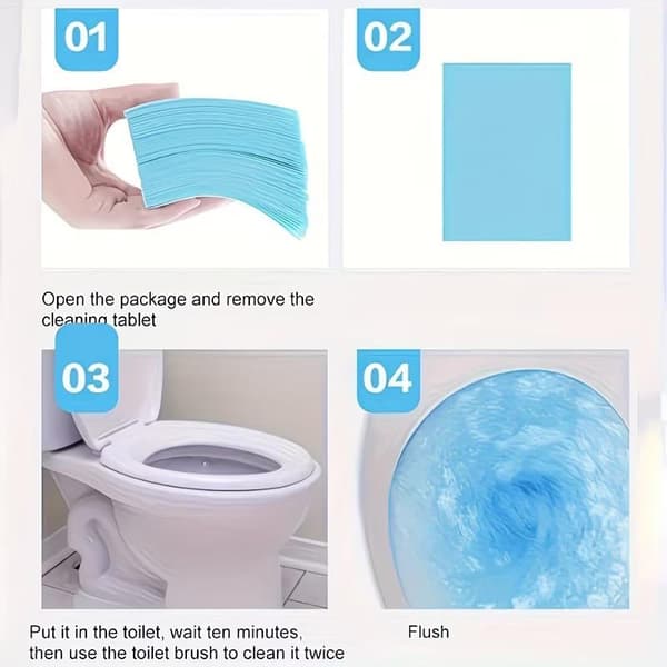 30/100 stk. Multi-effekt Gulv-/Toiletrensetabletter Deodoriserende A7
