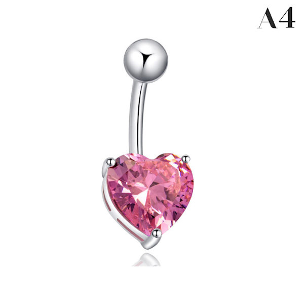 Färg Zircon Crystal Belly Button Ring Creative Butterfly Penda A3