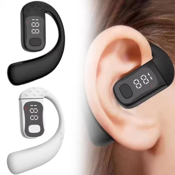 Trådlös Bluetooth-hörlur Öronkrok Hörlurar HiFi Stereo Brus Black 2