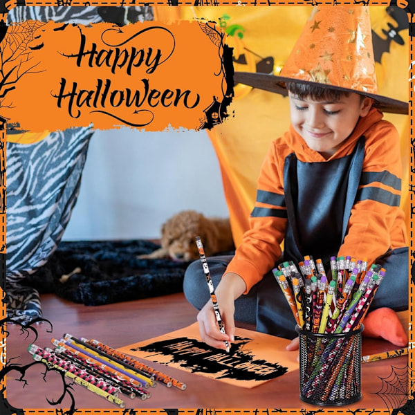 12 kpl Halloween-aiheisia kyniä lapsille Halloween-juhlalahjoja temppu 12PCS