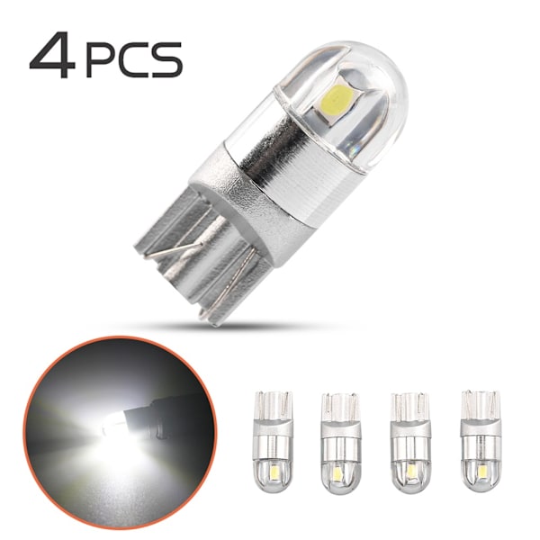 4 Stk 12V DC Hvid T10 OSRAM 3030 2SMD W5W 192 168 Led