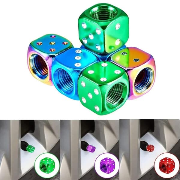 4 STK Aluminium Terning Hjul Ventil Hætte Stamme Dæk Trim Til Bil Lastbil Red