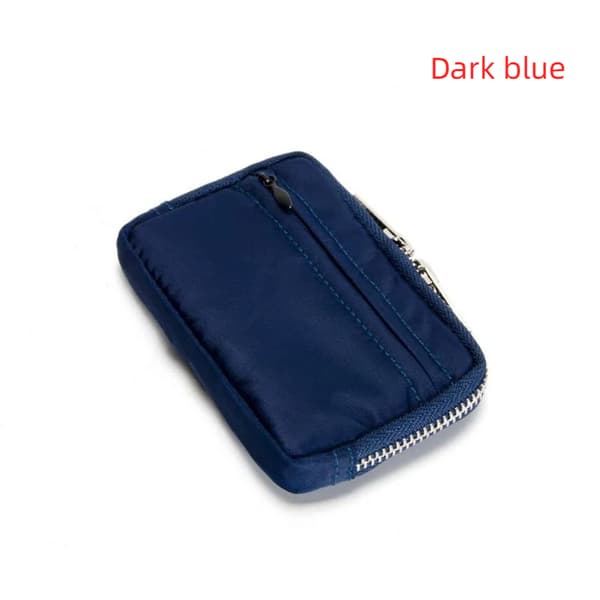 1 kpl ohut, vedenpitävä nailoninen pieni lompakko, monitoiminen Dark blue