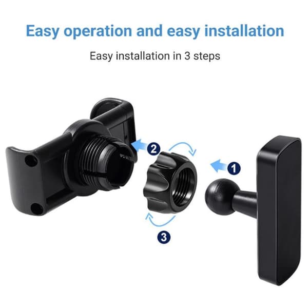 Magnetisk telefonholder for treningsstudio 360° roterbar magnetisk telefonholder Black