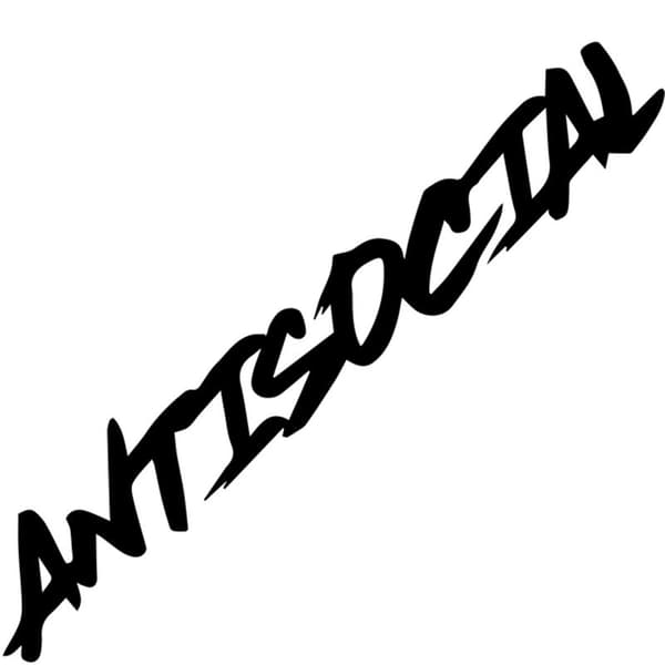 Antisocial bilmærkat Flag forrude Creative Competition Lad Black