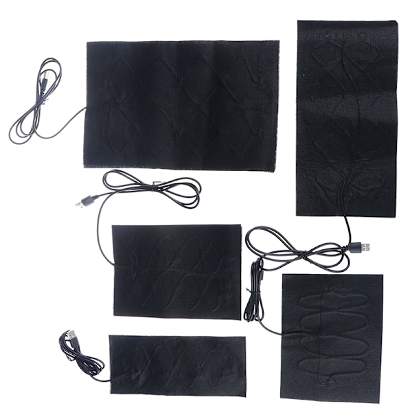 7 storlekar USB varm kolfiber uppvärmda dynor uppvärmd jacka kappa väst F