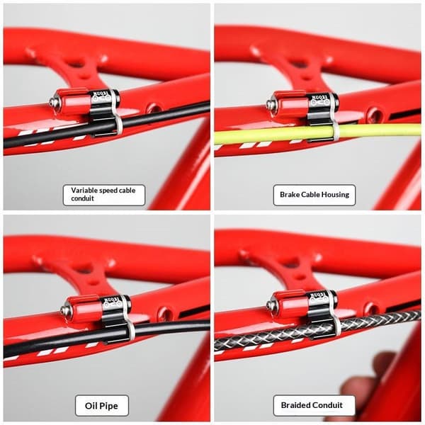 5 stk. kabelstyreadapter cykelbremse-skifteklemmer hydraulikslange Red