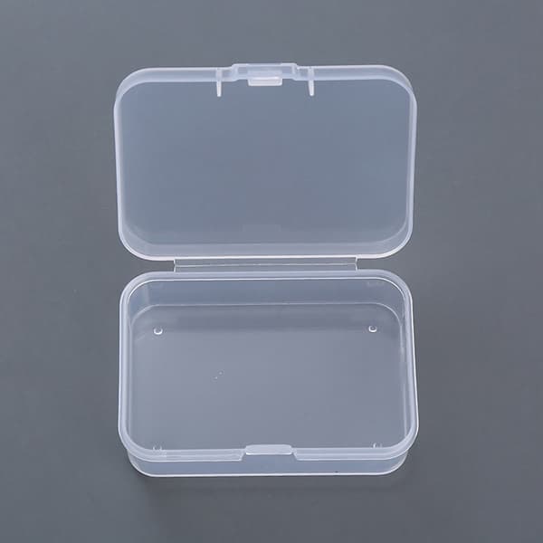 2PC Transparent Plast Oppbevaring Smykkeskrin Beholder For Perler 2PCS