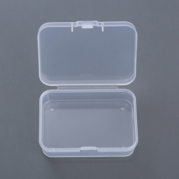 2PC Transparent Plastic Opbevaring Smykkeæske Beholder til Perler 2PCS