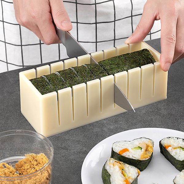 Bärbar DIY Sushi Maker Making Kit Rice Roller Form For Beginn 2