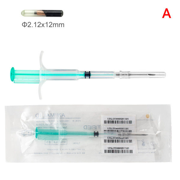 Kjæledyr-ID-brikker Im Kit 2,1x12 mm Animal Microchip ISO11784/785 FDX- A
