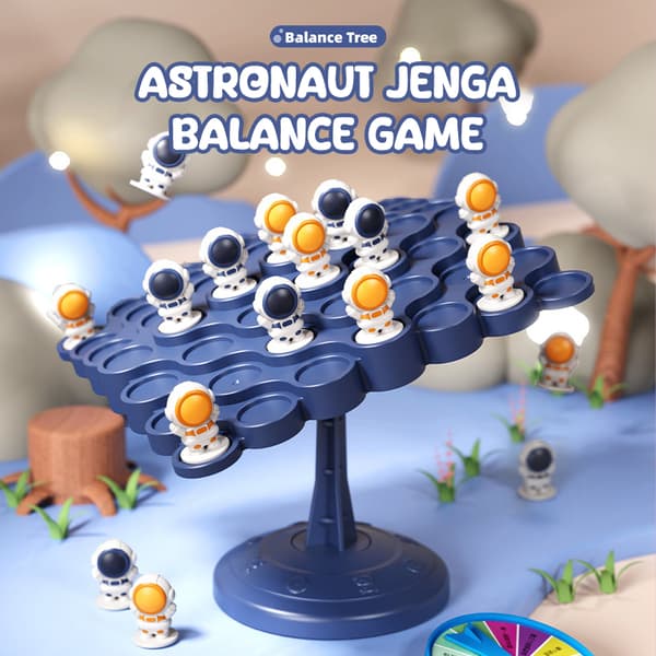 Barn Balanse Tre Brettspill Astronauter Balansebrett Bordplate A