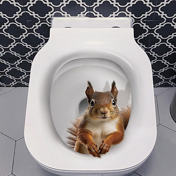 Vedenkestävä wc-kannen tarra Uutuus Creative Funny Toile A2
