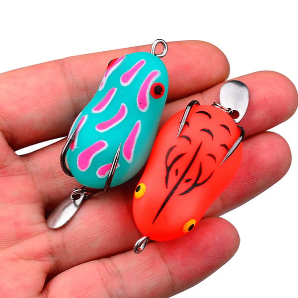 2 st 7g 4,5 cm Mini Thunder Frog Roadbait Simulering Roadbait Så A3