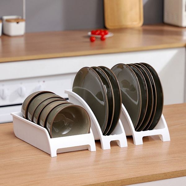 1 Pack Plastskåp Rack Plate Och Disk Organizer Köksredskap B