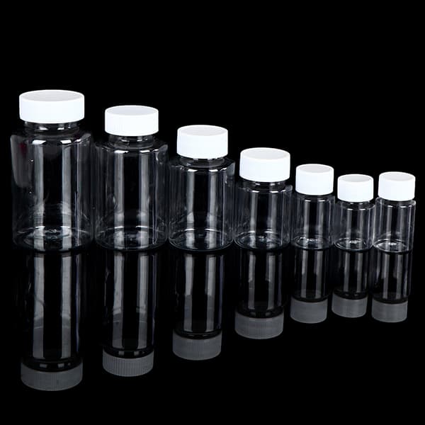 15ml/20ml/30ml/100ml Plast PET Genomskinliga Tomma Tätningsflaskor Solida 50