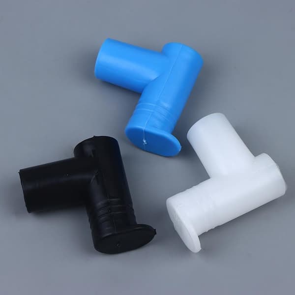 Retvinklet forbindelse dobbelt-pass stik tørrestativ Blue BL 10PCS