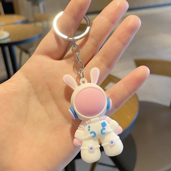 Space Astronaut avaimenperä sarjakuva riipus PVC avaimenperä Bunny B Blue