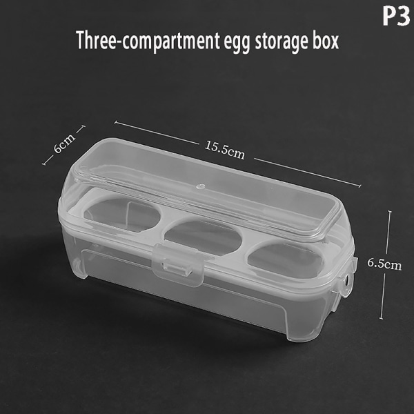 Egg Box 3/4/8 Grids Egg Holder Container For Outdoor Camping Pi 3 squares