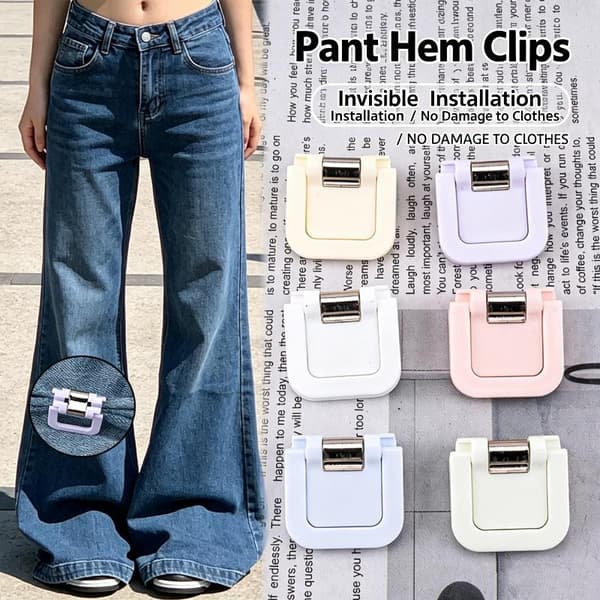 Multifunksjonelle buksefaldeklips Jeans Bukser Forkortelsesklemme White