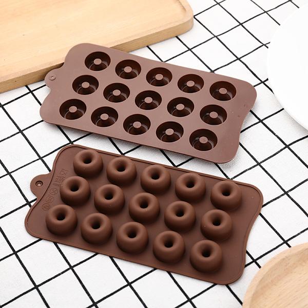 3D Donut Silikon Gummy Form 15 Hulrum Donut Ring Maker Form Ki