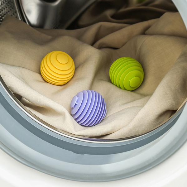 3ST Återanvändbara Tvättbollar Kläder Rengöringsverktyg Tvätt White
