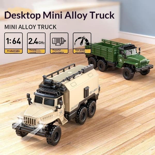 1:64 Skala Legering RC Lastebil 2.4GHz Mini 6 Hjul 4WD Barn Fjernkontroll A2
