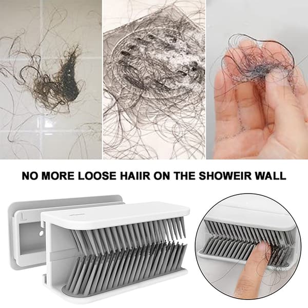 Dusch Hair Catcher Wall Silikon Duschfälla Självhäftande Dusch H White