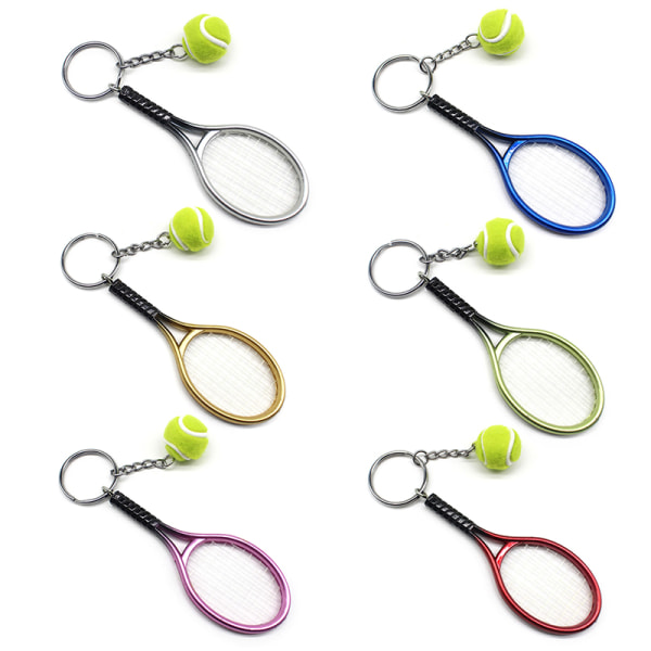 e Sport Mini Tennis Racket Riipus avaimenperä Avaimenperä Avaimenperä R Red