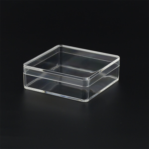 50ml Mini Small Square Transparent Plastic Opbevaringsbokse Crysta