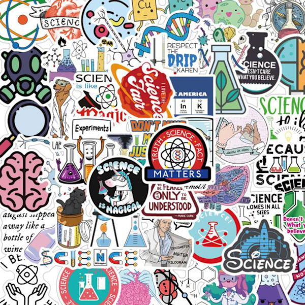 50 stk Science Chemistry Laboratory Stickers