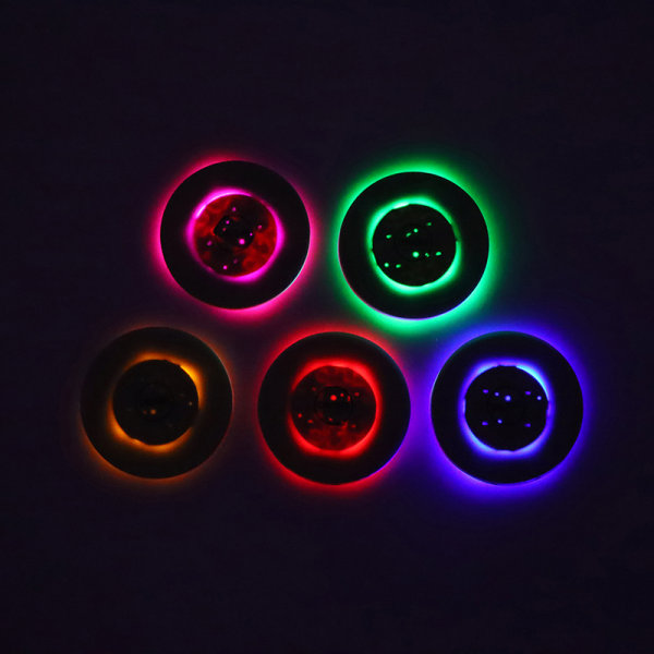 5 stk Super Bright Flaske Light Stickers 4LED Glow Coaster Lampe colorful