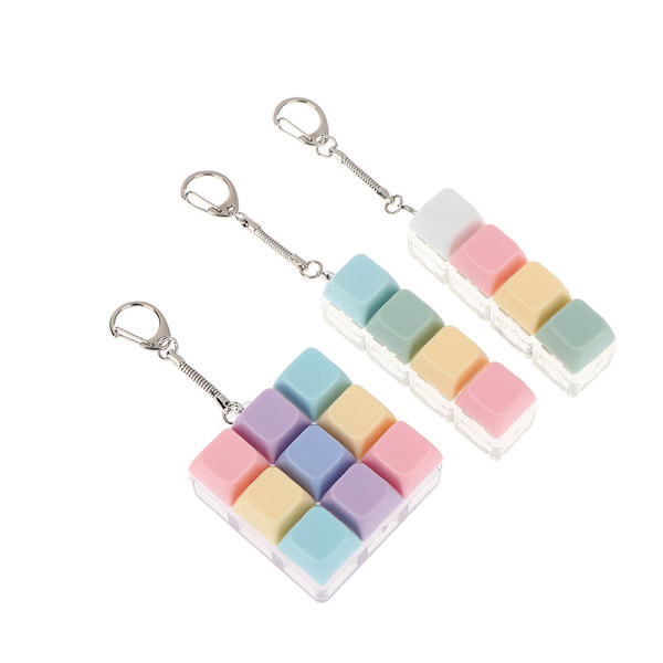 aron Color Keyboard Key Toy DIY Button Keycap Sensorisk Nyckelring C