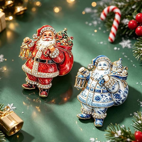 Juletema Broche Glitrende Rhinestone Til Feriebrug Chr A8