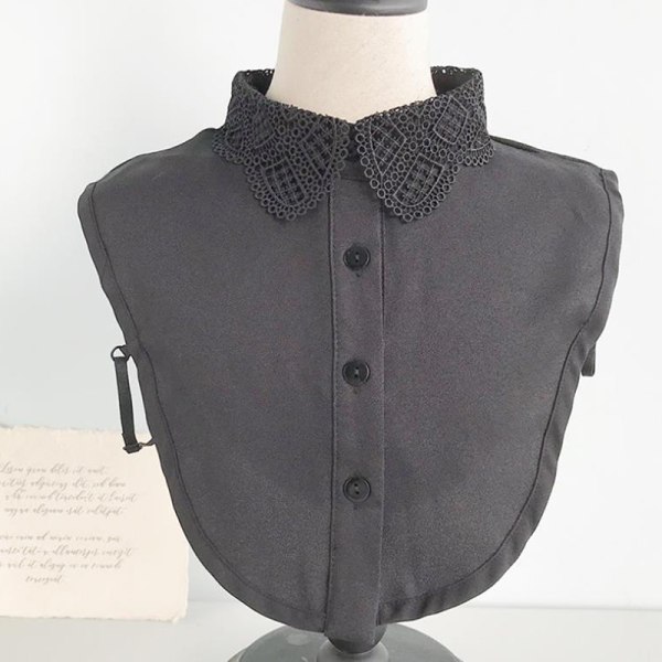 Vintage skjorta kvinnliga avtagbara kragar docka faux skjorta vinter H
